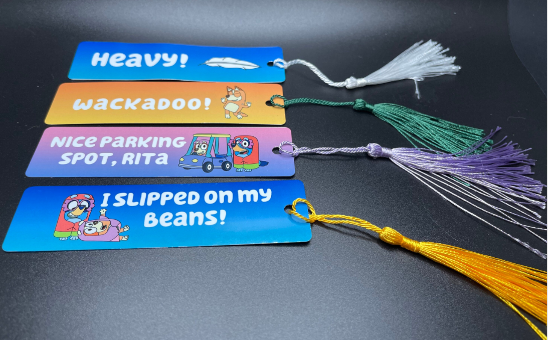 Bluey Inspired Metal Bookmarks