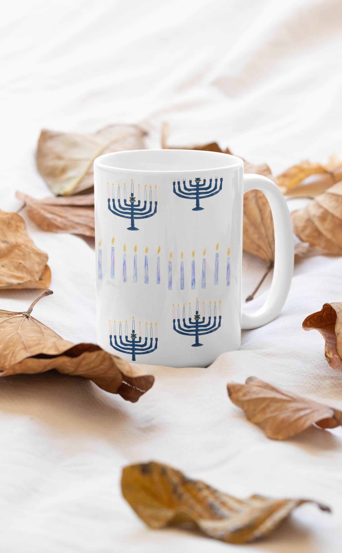 Menorah | 15 ounce Ceramic Mug