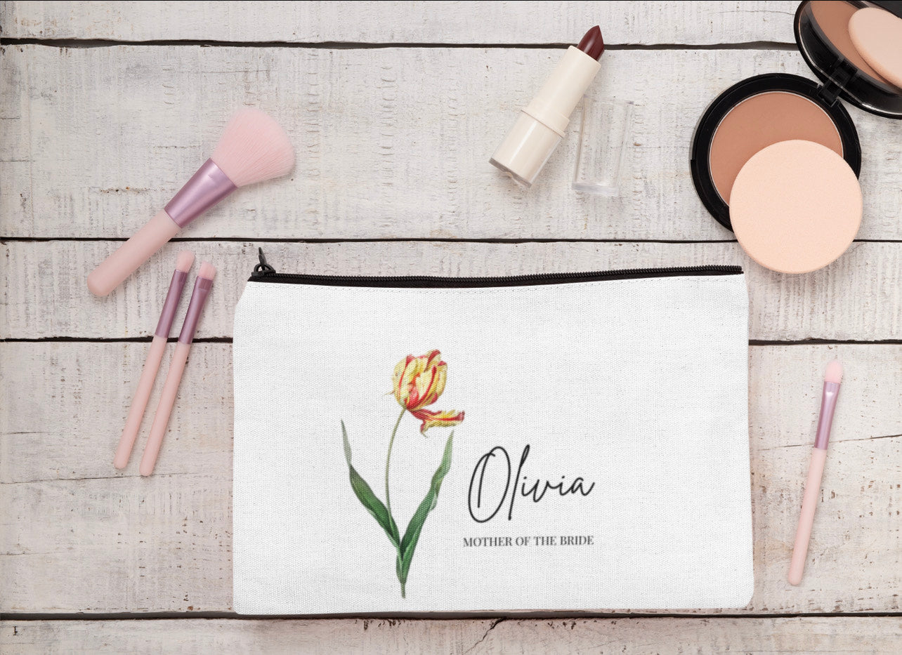 Personalized Cosmetic Bags - Floral